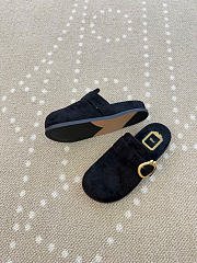 Kitlife Dior Médaillon Buckle Mule Black Suede - 3