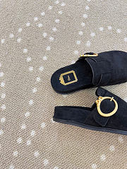 Kitlife Dior Médaillon Buckle Mule Black Suede - 4