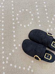 Kitlife Dior Médaillon Buckle Mule Black Suede - 6