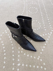 Kitlife Hermes Nice Ankle Boot In Black Nappa Leather - 6