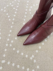 Kitlife Hermes Nice Ankle Boot In Burgundy Nappa Leather  - 5