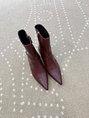 Kitlife Hermes Nice Ankle Boot In Burgundy Nappa Leather  - 6