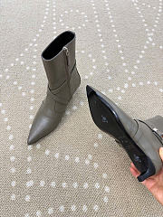 Kitlife Hermes Nice Ankle Boot In Gray Nappa Leather  - 4