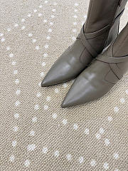 Kitlife Hermes Nice Ankle Boot In Gray Nappa Leather  - 3
