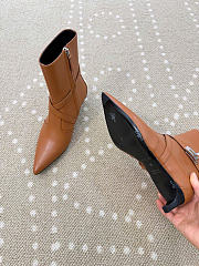 Kitlife Hermes Nice Ankle Boot In Brown Nappa Leather  - 2