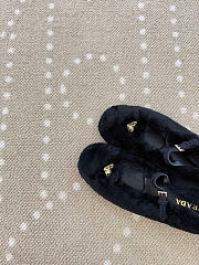 Kitlife Prada Shearling Ballerinas Shoes Black - 4
