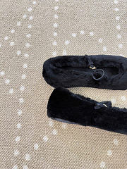 Kitlife Prada Shearling Ballerinas Shoes Black - 2