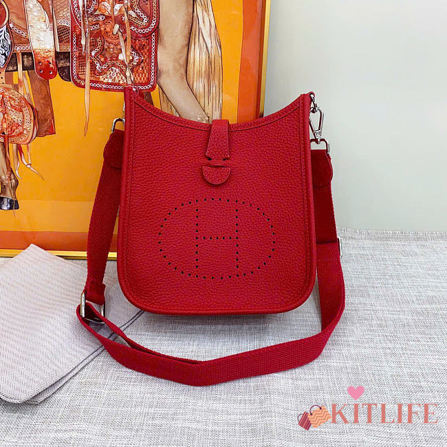 Kitlife Hermes Evelyne 23 Poche Bag Red 23x24x6cm - 1