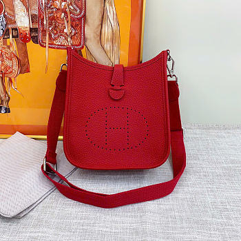 Kitlife Hermes Evelyne 23 Poche Bag Red 23x24x6cm