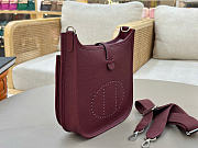 Kitlife Hermes Evelyne 23 Poche Bag Burgundy 23x24x6cm - 5