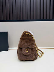 Kitlife Chanel 25C Drawstring Mini Handbag Brown Sheepskin AS5631 20x22x12.5cm - 4
