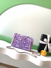 Kitlife Chanel 25S CF Purple Sequin Bag AS4561 14x21x8cm - 4