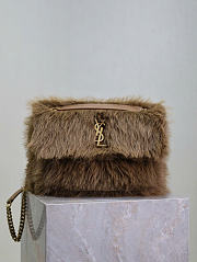 Kitlife Saint Laurent Niki Bag Brown Shearling 633158 28x20.5x8.5cm  - 1