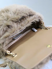 Kitlife Saint Laurent Niki Bag Brown Shearling 633158 28x20.5x8.5cm  - 6