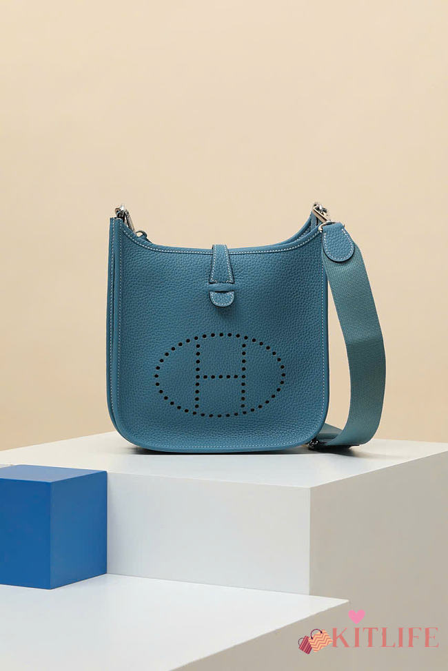 Kitlife Hermes Evelyne 23 Poche Bag Blue 23x24x6cm  - 1