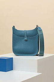 Kitlife Hermes Evelyne 23 Poche Bag Blue 23x24x6cm  - 4