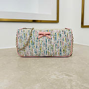 Kitlife Dior Promenade Pouch with Chain Multicolor Dior Oblique Pastel Jacquard S2504 22x11.5x4.5cm  - 1