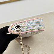 Kitlife Dior Promenade Pouch with Chain Multicolor Dior Oblique Pastel Jacquard S2504 22x11.5x4.5cm  - 6