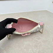 Kitlife Dior Promenade Pouch with Chain Multicolor Dior Oblique Pastel Jacquard S2504 22x11.5x4.5cm  - 5