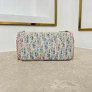 Kitlife Dior Promenade Pouch with Chain Multicolor Dior Oblique Pastel Jacquard S2504 22x11.5x4.5cm  - 4