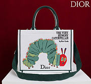 Kitlife Dior Medium Book Tote with Strap Multicolor Book Cover Embroidery 36x27.5x16.5cm - 1