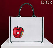 Kitlife Dior Medium Book Tote with Strap Multicolor Book Cover Embroidery 36x27.5x16.5cm - 4