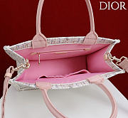 Kitlife Dior Medium Book Tote with Strap Multicolor Dior Oblique Pastel Embroidery 36x27.5x16.5cm - 2