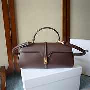 Kitlife Celine Le 16 Side-to-side Bag in Dark Brown Calfskin 28x13x9cm  - 1