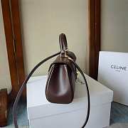 Kitlife Celine Le 16 Side-to-side Bag in Dark Brown Calfskin 28x13x9cm  - 3