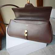 Kitlife Celine Le 16 Side-to-side Bag in Dark Brown Calfskin 28x13x9cm  - 4