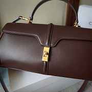 Kitlife Celine Le 16 Side-to-side Bag in Dark Brown Calfskin 28x13x9cm  - 6