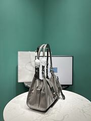 Kitlife Prada Small Leather Tote Bag Gray 26x18x12cm - 2