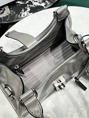 Kitlife Prada Small Leather Tote Bag Gray 26x18x12cm - 3
