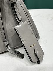 Kitlife Prada Small Leather Tote Bag Gray 26x18x12cm - 4