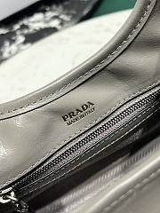 Kitlife Prada Small Leather Tote Bag Gray 26x18x12cm - 6