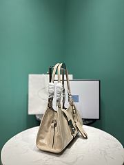 Kitlife Prada Small Leather Tote Bag Beige 26x18x12cm  - 5