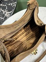 Kitlife Prada Small Leather Tote Bag Beige Suede 26x18x12cm  - 6