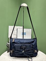 Kitlife Prada Speedrock Re-Nylon Shoulder Bag In Dark Blue 28x17.5x10cm - 1